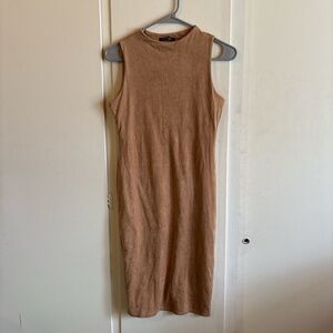 Papermoon Sleeveless Brown Midi Dress